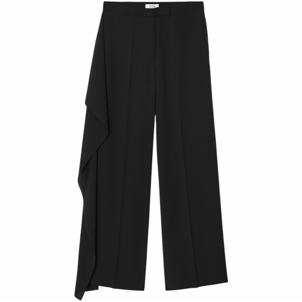 COS Black Draped Trousers
